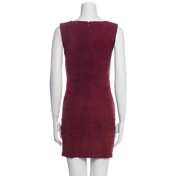 DROMe Leather Dress - Beautiful Reddish Brown Leather with Metal Accents - Picture 3 of 3